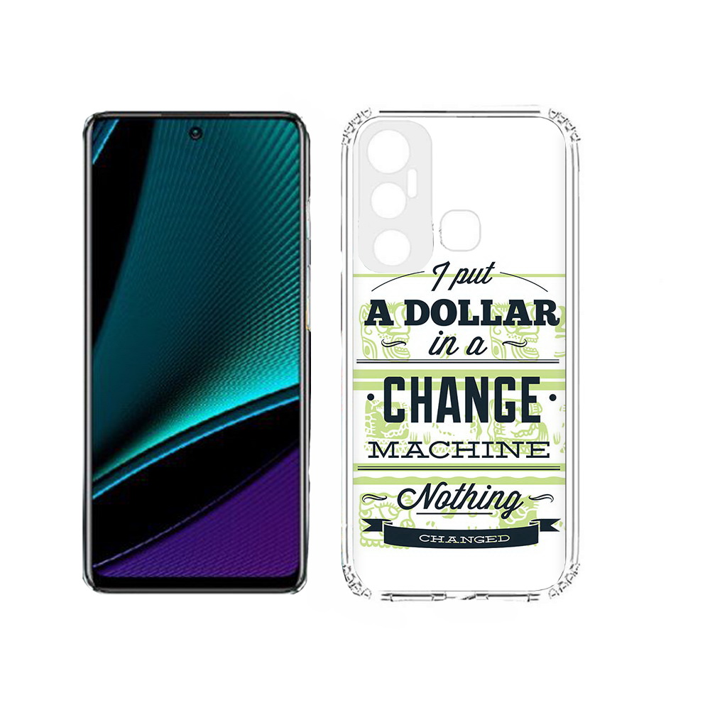 

Чехол MyPads Tocco для Infinix Hot 11s доллар надпись, Прозрачный, Tocco