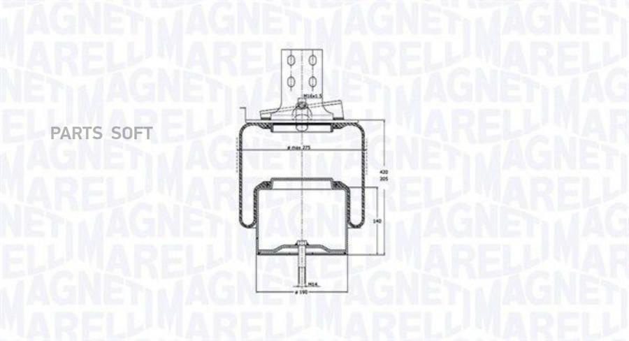 

MAGNETI MARELLI 030607020168 Кожух пневматической рессоры 1шт