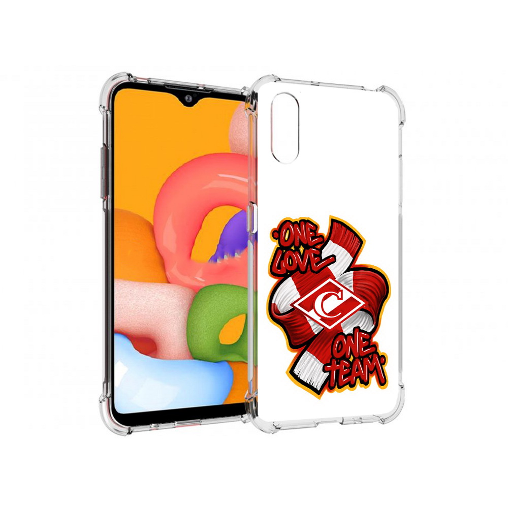 

Чехол MyPads Tocco для Samsung Galaxy A01 ФК спарак 1 любовь (PT144711.509.184), Прозрачный, Tocco