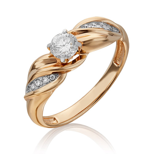 

Кольцо из золота р. 18,5 PLATINA jewelry 01-4956-00-101-1110-30, бриллиант, 01-4956-00-101-1110-30
