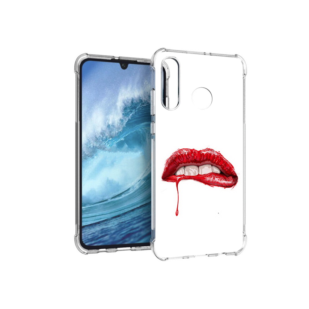 

Чехол MyPads Tocco для Huawei P30 Lite яркие красные губы, Прозрачный, Tocco