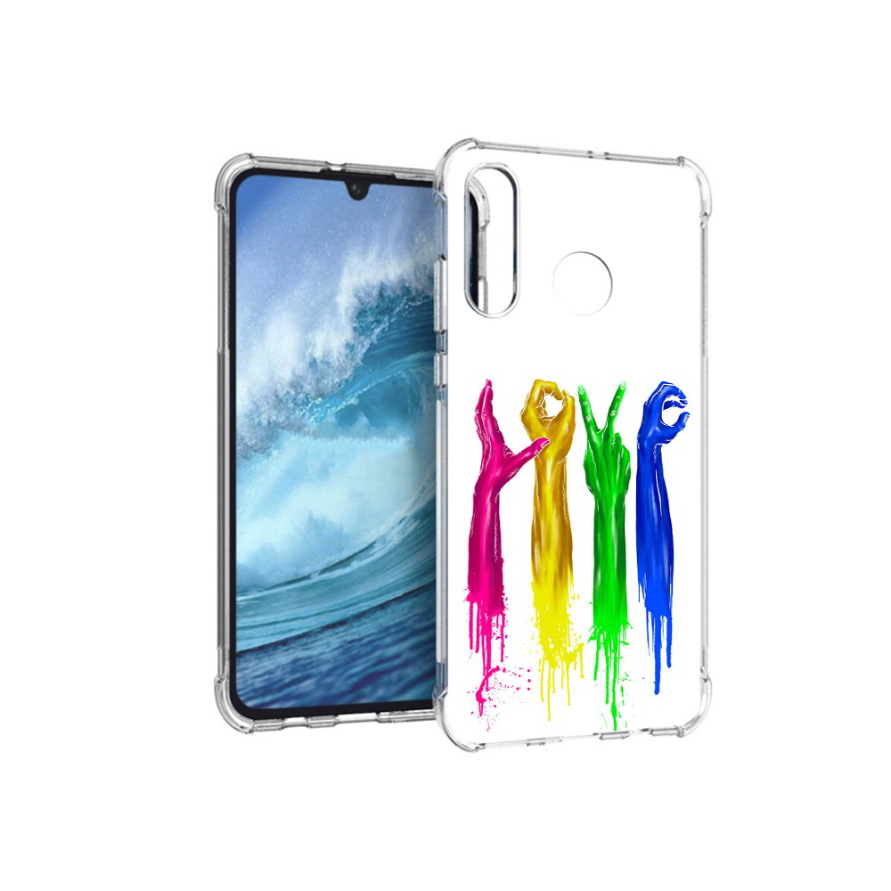 

Чехол MyPads Tocco для Huawei P30 Lite яркие руки love, Прозрачный, Tocco