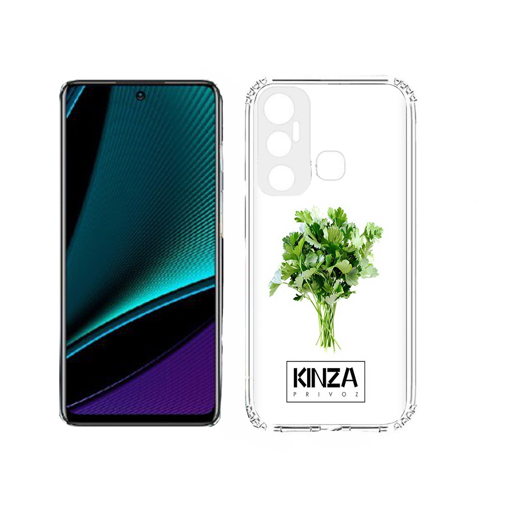 

Чехол MyPads Tocco для Infinix Hot 11s Бренд Кинза, Прозрачный, Tocco