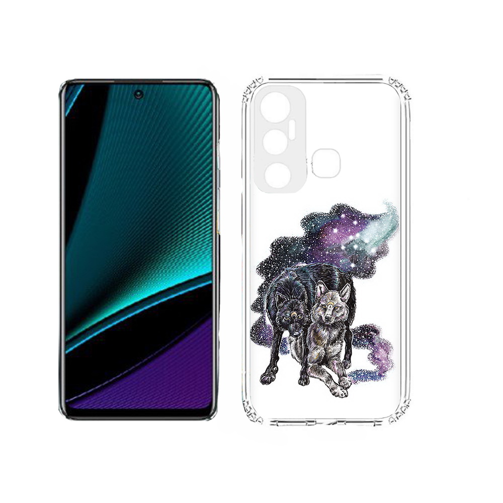 

Чехол MyPads Tocco для Infinix Hot 11s звездные волки, Прозрачный, Tocco