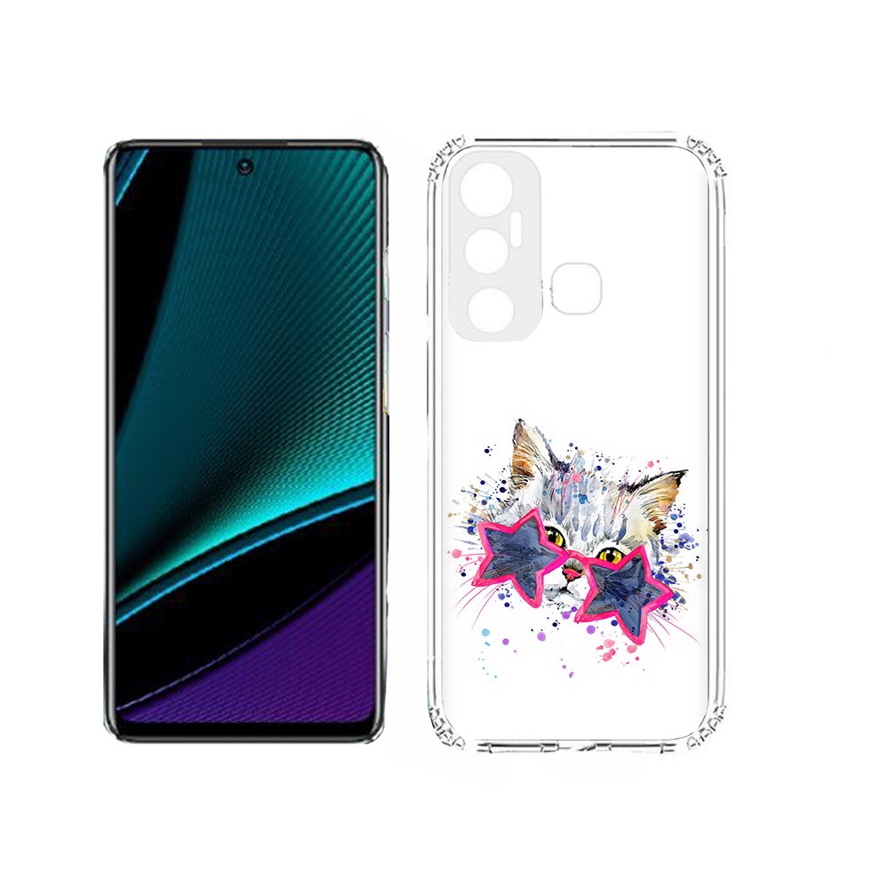 

Чехол MyPads Tocco для Infinix Hot 11s звездные очки, Прозрачный, Tocco