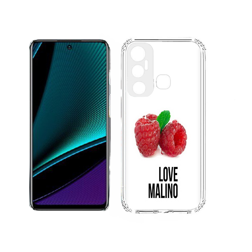 

Чехол MyPads Tocco для Infinix Hot 11s Бренд лове малино, Прозрачный, Tocco