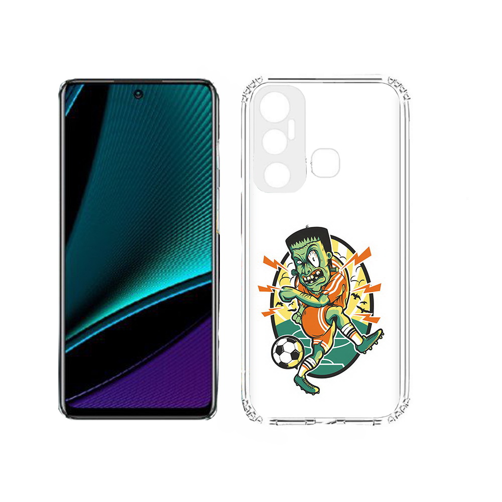 

Чехол MyPads Tocco для Infinix Hot 11s зомби футболист, Прозрачный, Tocco