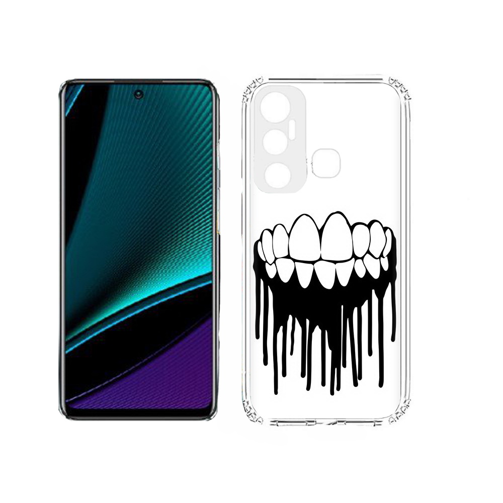 

Чехол MyPads Tocco для Infinix Hot 11s зубы, Прозрачный, Tocco