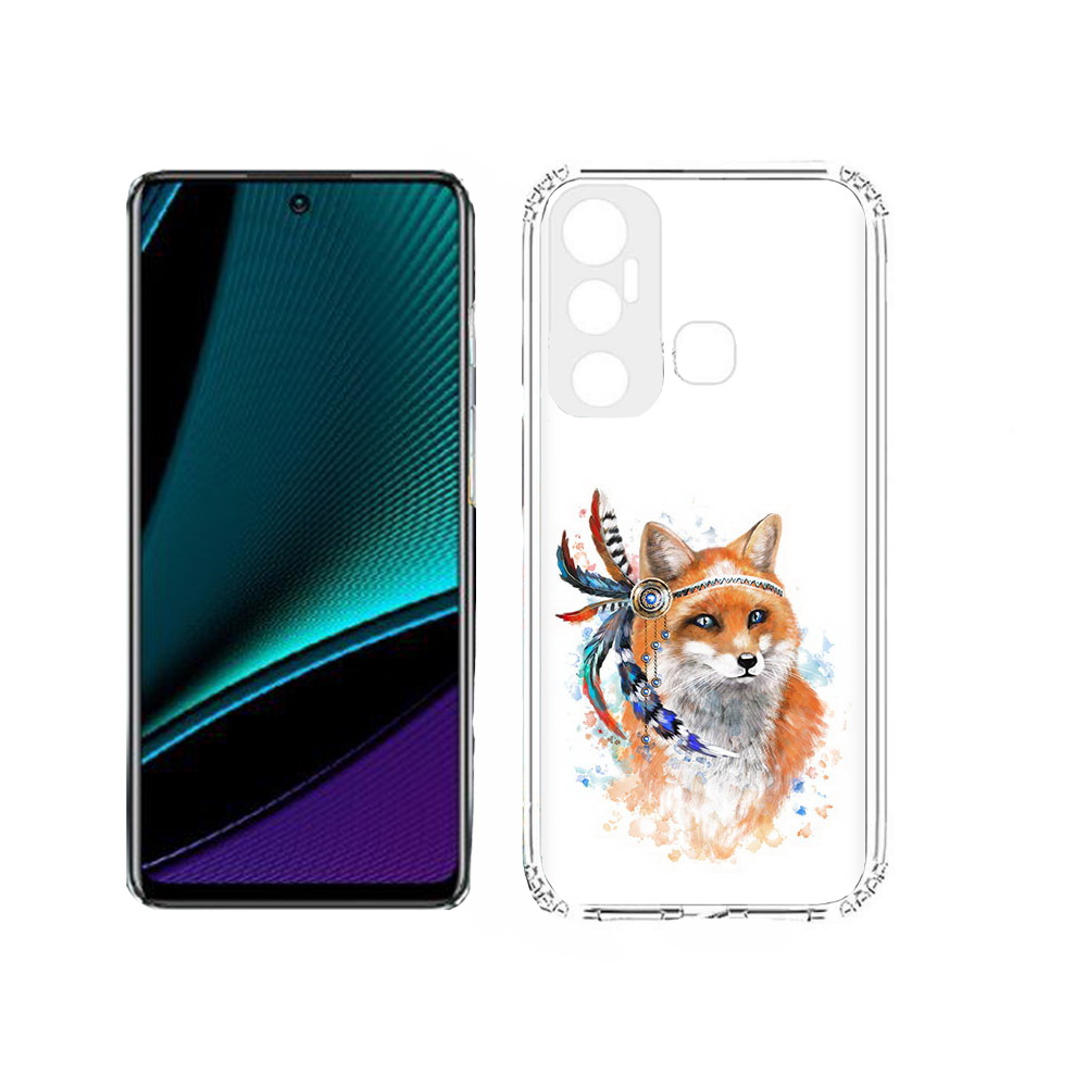

Чехол MyPads Tocco для Infinix Hot 11s инду лиса, Прозрачный, Tocco