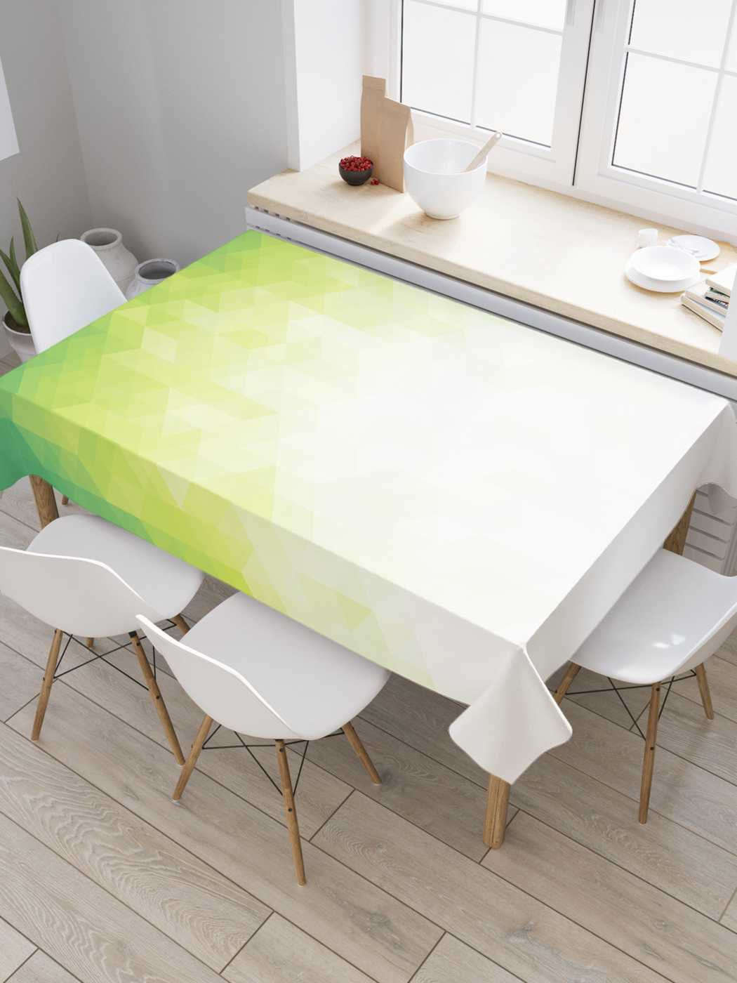 

Скатерть прямоугольная JoyArty "Солнечный взрыв" из сатена, 180x145 см, Белый, Солнечный взрыв