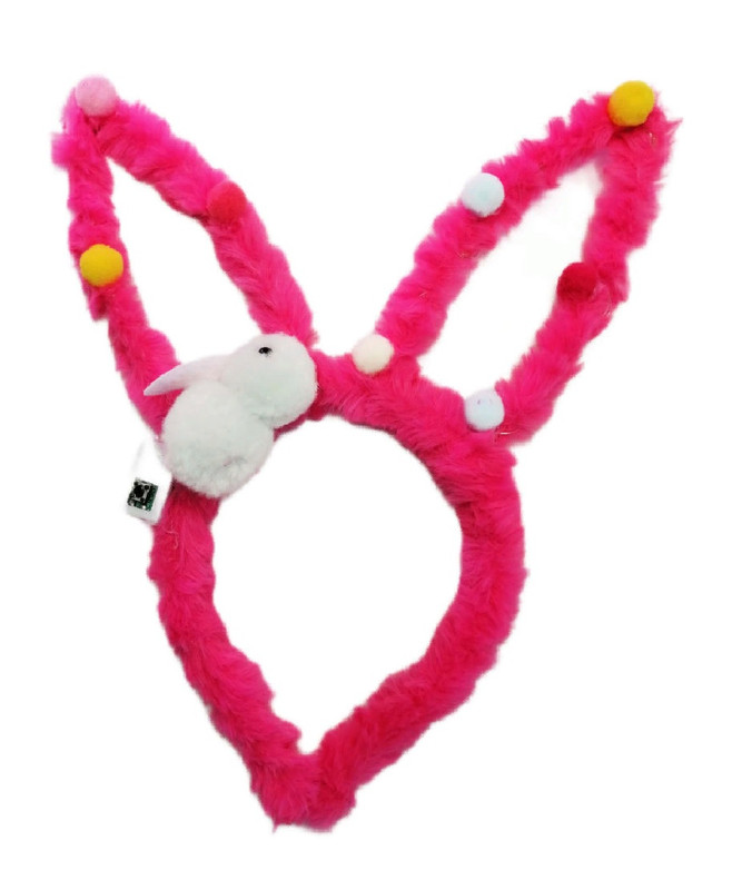 Ободок COSY Уши Зайца новогодние, светящиеся, с фигуркой зайчика, красный карнавальный ободок уши зайца поролон серо розовый