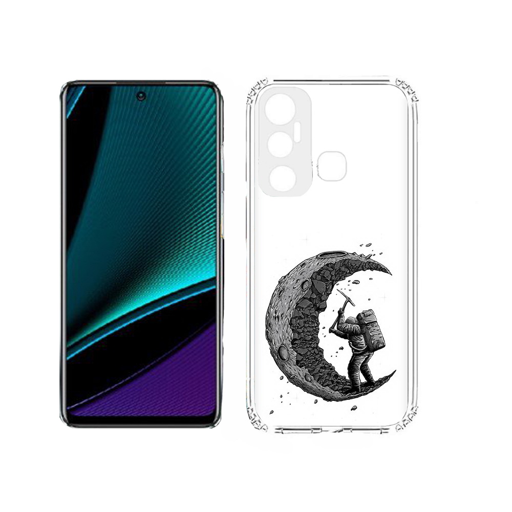 

Чехол MyPads Tocco для Infinix Hot 11s камненная луна, Прозрачный, Tocco