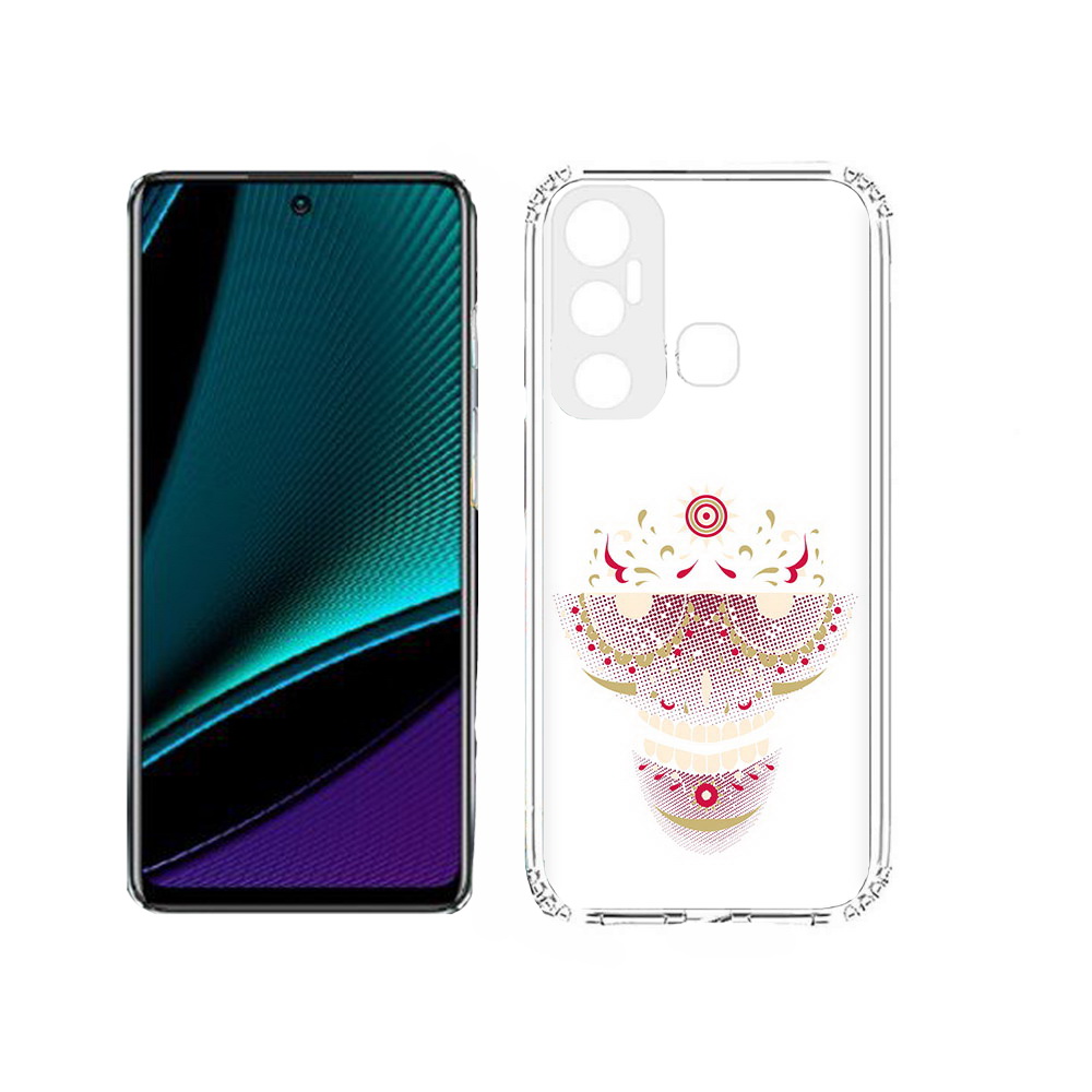 Чехол MyPads Tocco для Infinix Hot 11s карнавальный скелет абстракция