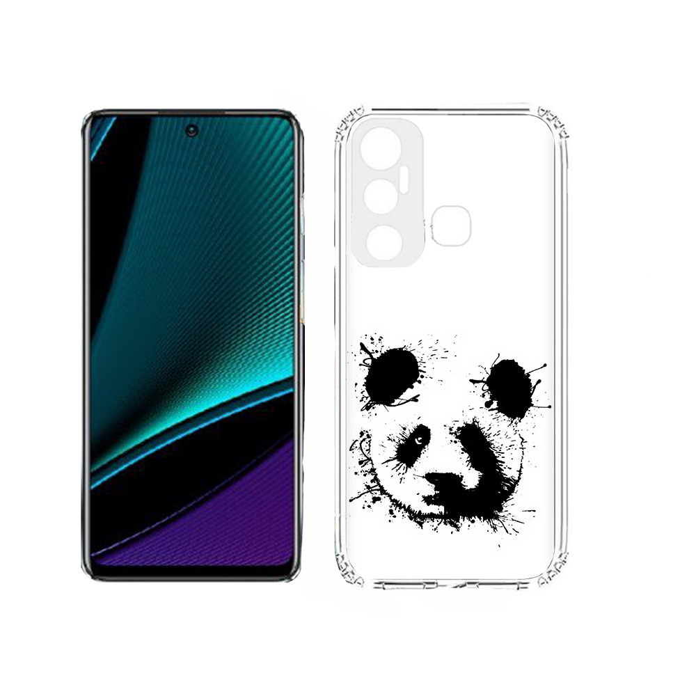 

Чехол MyPads Tocco для Infinix Hot 11s клякса-панда, Прозрачный, Tocco