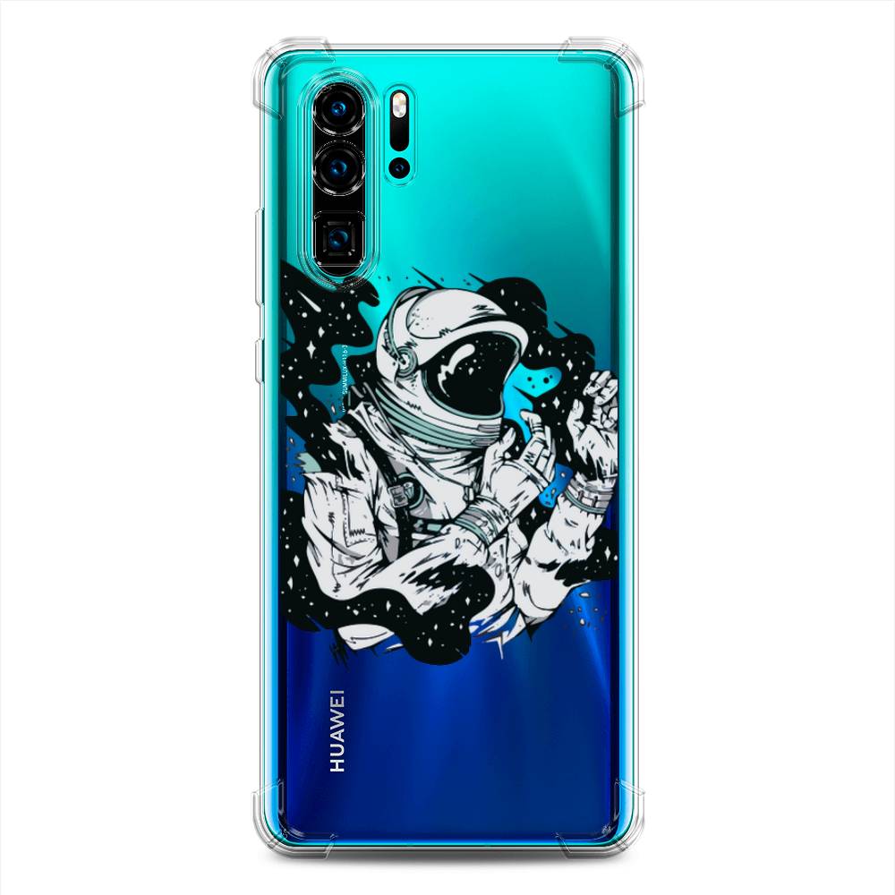 фото Противоударный силиконовый чехол "космонавт арт" на huawei p30 pro awog