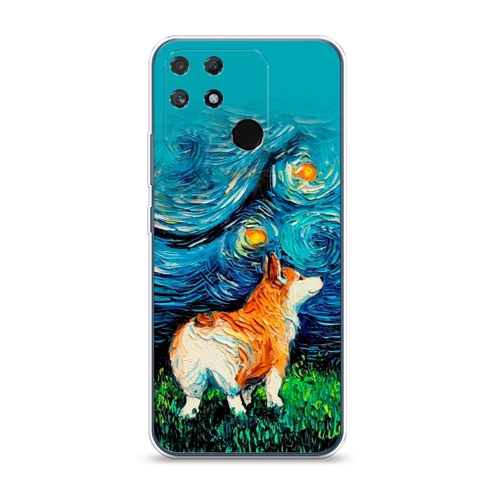 

Чехол на Realme Narzo 50A "Корги звёздная ночь", Коричневый;белый;зеленый, 258450-1