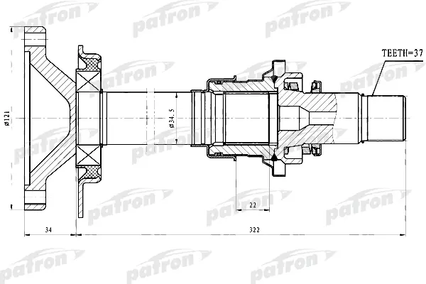 

PATRON Вал приводной PATRON PDSV028