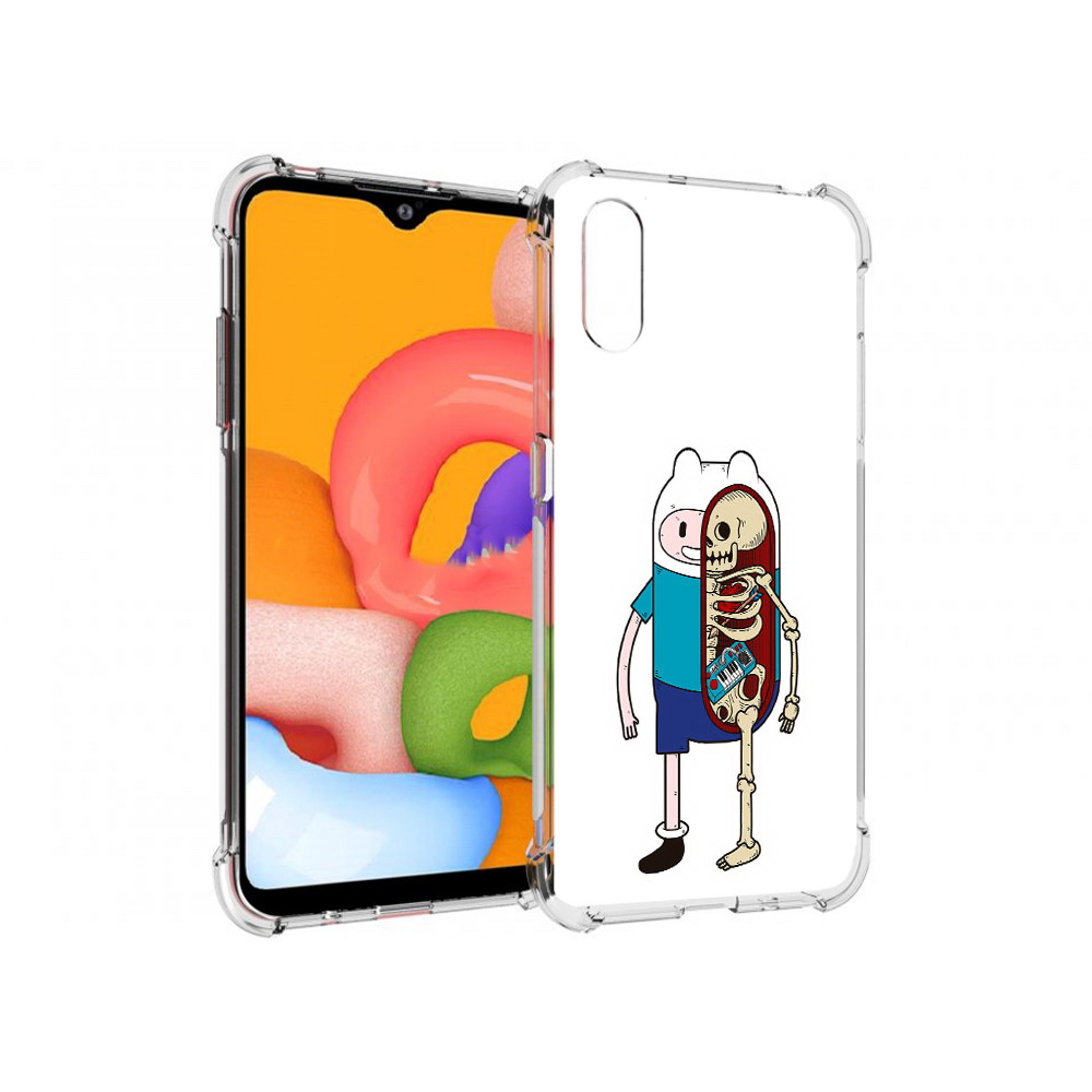 

Чехол MyPads Tocco для Samsung Galaxy A01 Финн скелет (PT144711.509.187), Прозрачный, Tocco