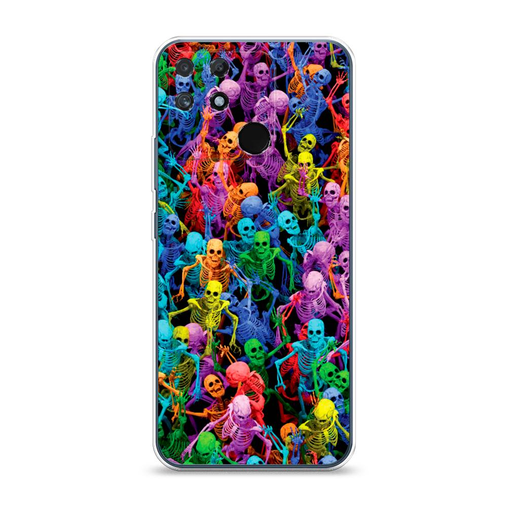 

Чехол на Realme Narzo 50A "Вечеринка скелетов", Фиолетовый;желтый;оранжевый, 258450-6