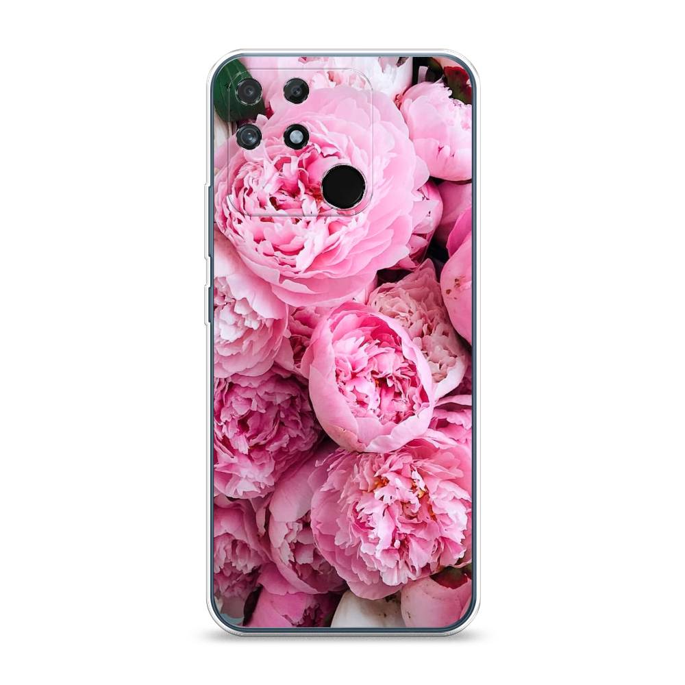

Чехол на Realme Narzo 50A "Розовые пионы", Бежевый;розовый, 258450-2