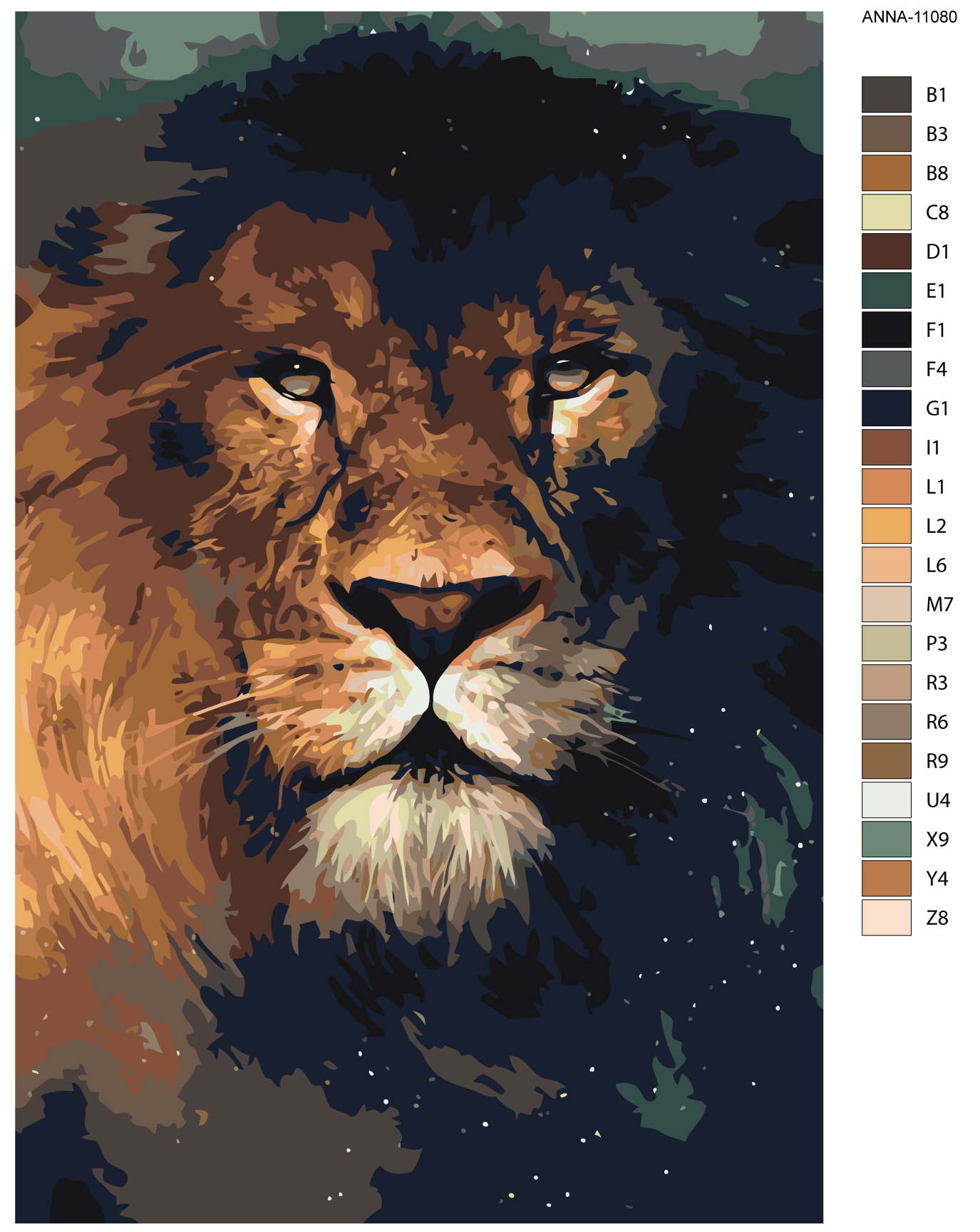 

Картина по номерам, Живопись по номерам, 60 x 90, ANNA-11080, ANNA-11080