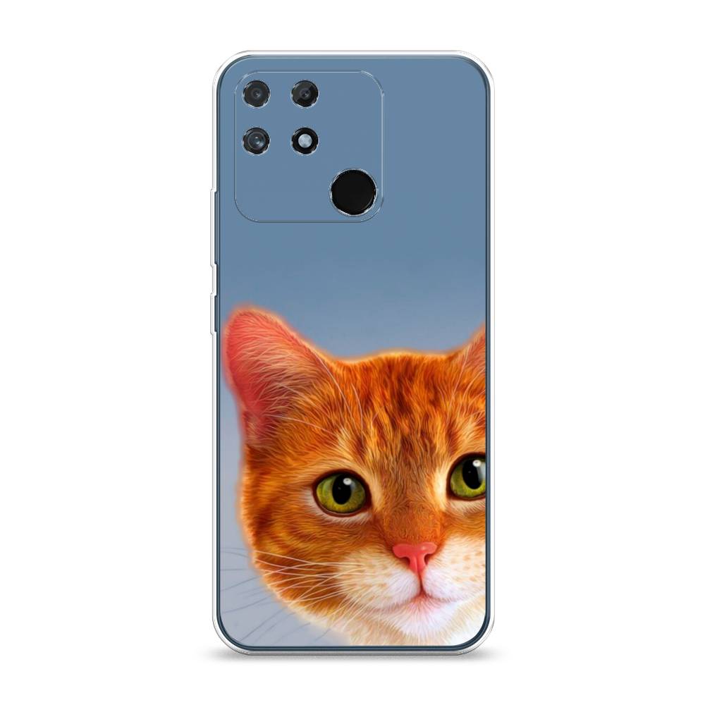 

Чехол на Realme Narzo 50A "Любопытный котик", Коричневый, 258450-1