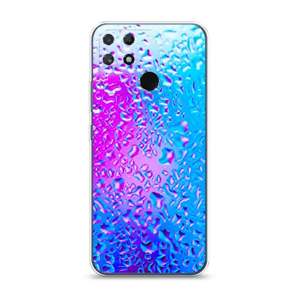 

Чехол на Realme Narzo 50A "Капли на стекле", Голубой;розовый, 258450-3