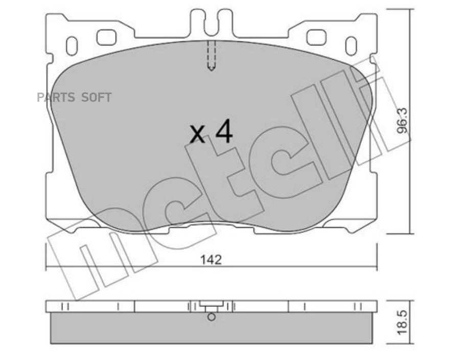 

Тормозные колодки METELLI 2211340