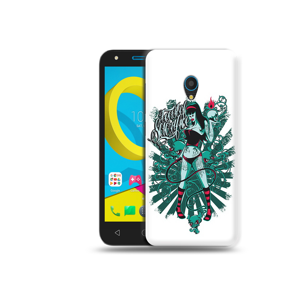 

Чехол MyPads Tocco для Alcatel U5 5047D нарисованная девушка в татуировках, Tocco