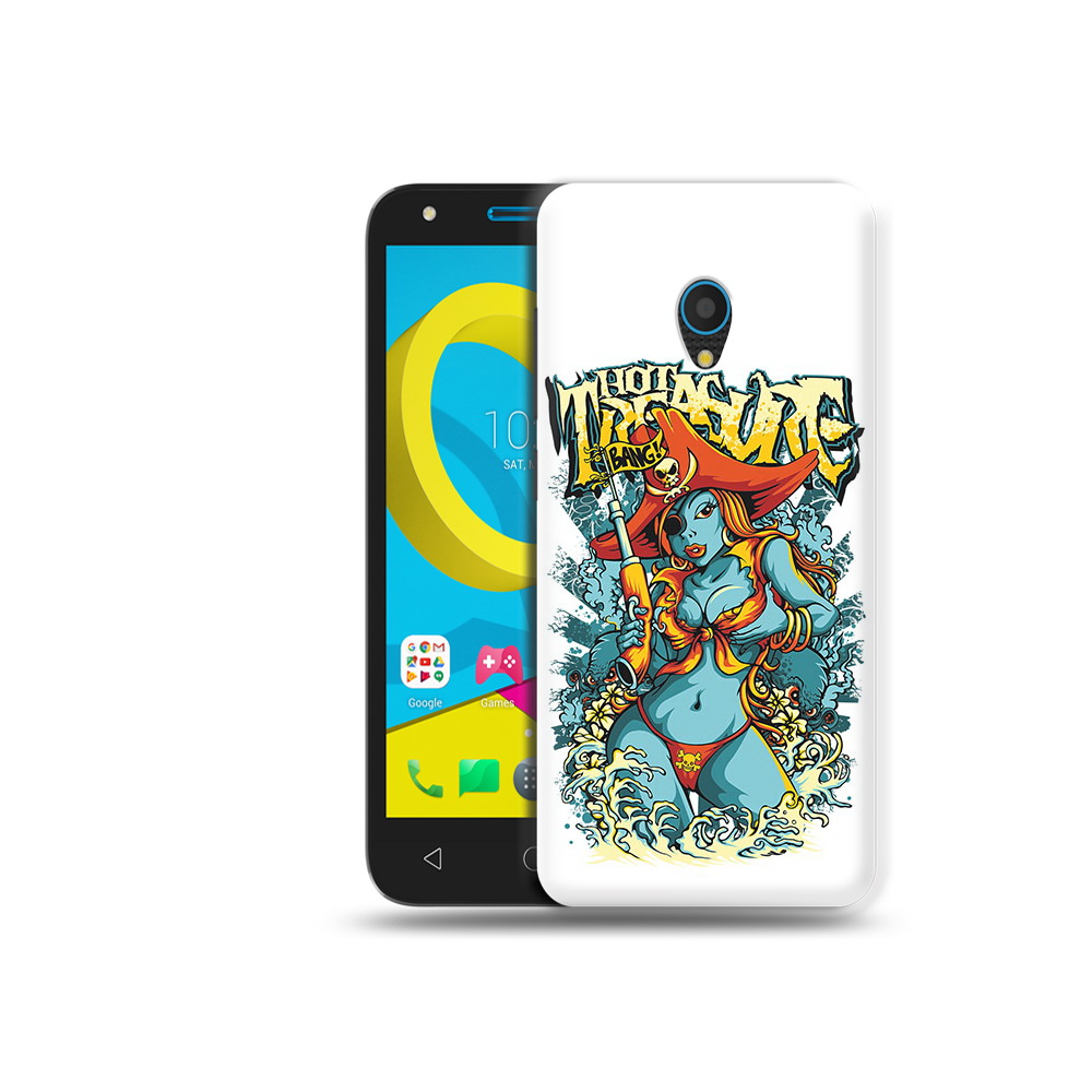 

Чехол MyPads Tocco для Alcatel U5 5047D нарисованная синяя девушка комикс, Tocco