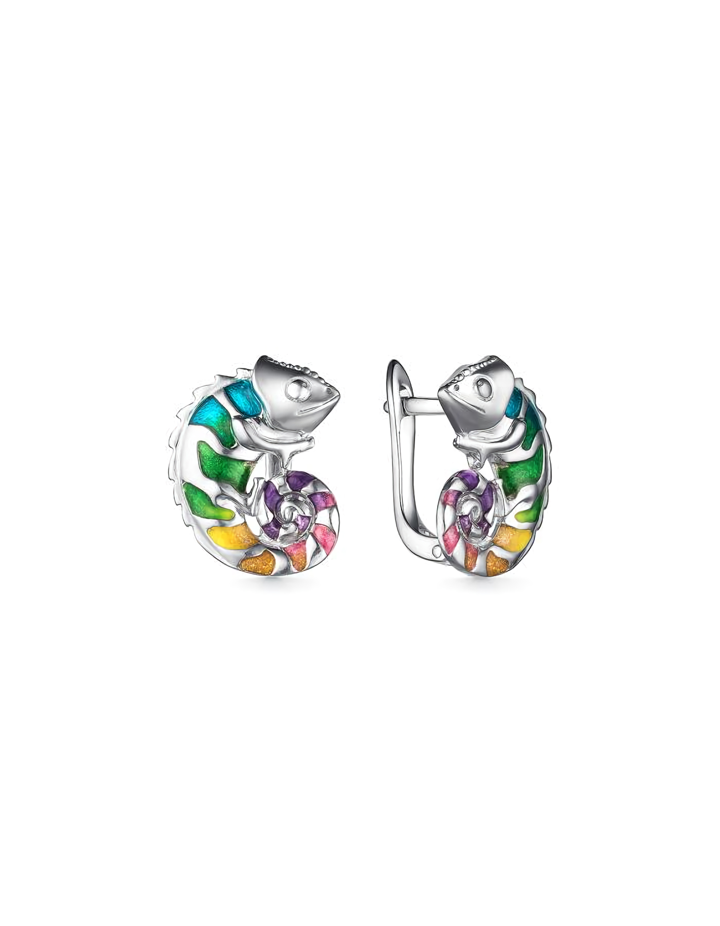 

Серьги из серебра TEO MAORI 8901022157, эмаль, 8901022157