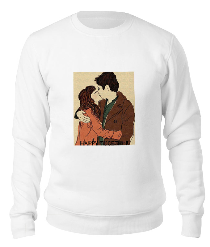 

Свитшот унисекс Printio Happy together белый L, Happy together