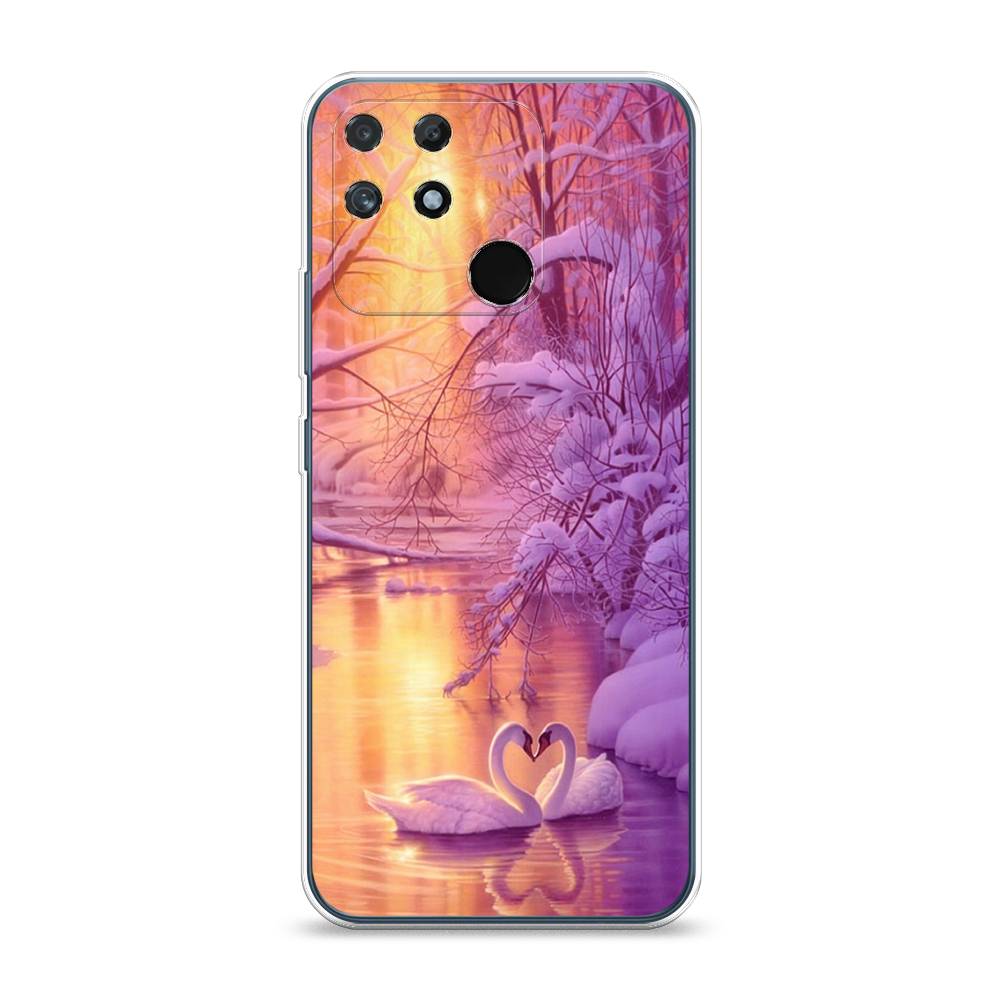 

Чехол на Realme Narzo 50A "Зима 1", Фиолетовый;желтый, 258450-2