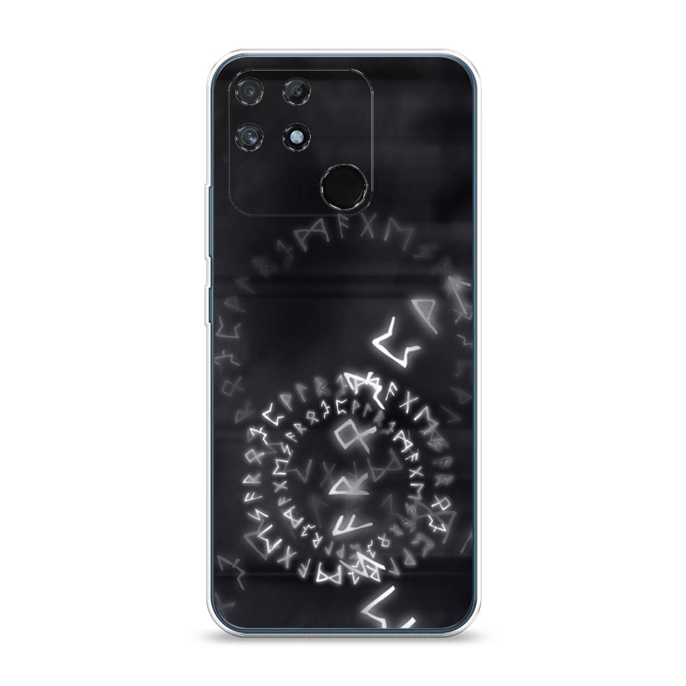 

Чехол на Realme Narzo 50A "Руны", Серый;черный, 258450-3