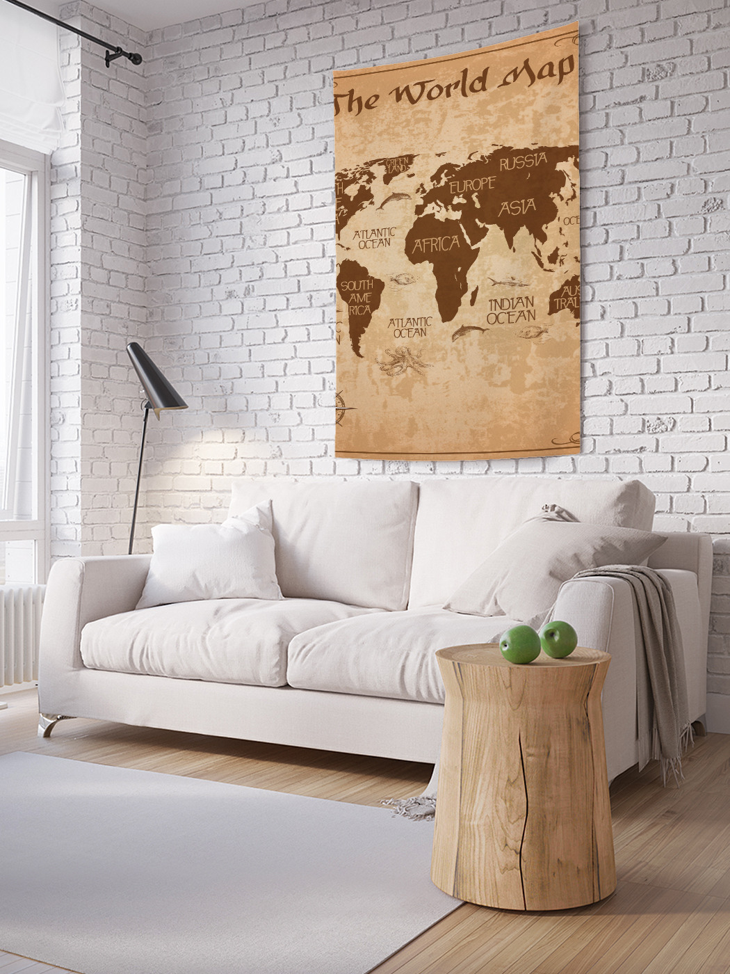 

Вертикальное фотопанно на стену JoyArty Крупная карта 100x150 см, Крупная карта