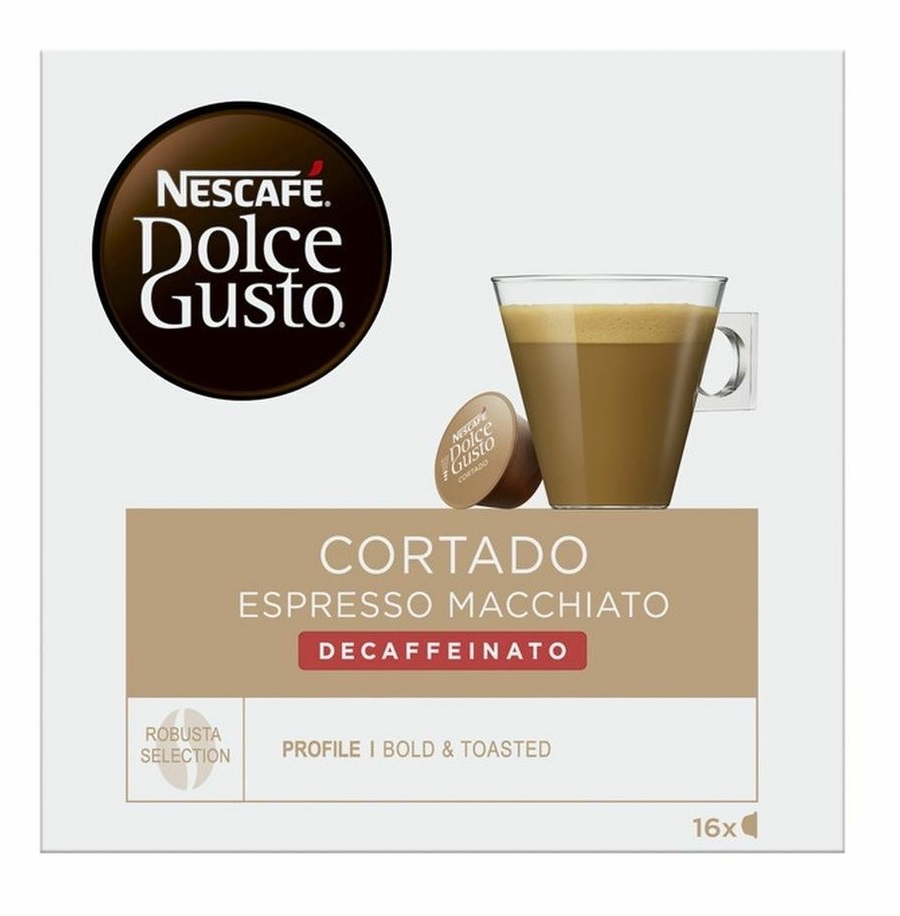 фото Капсулы для кофе nescafe dolce gusto cortado espresso macchiato decaffeinato, 16 капсул