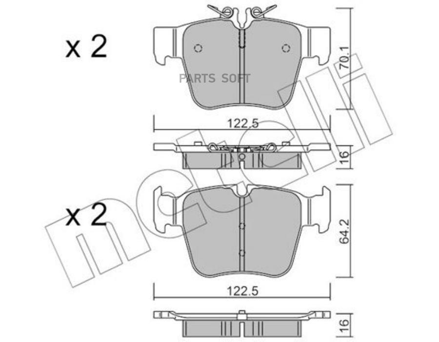 

Тормозные колодки METELLI 2211350