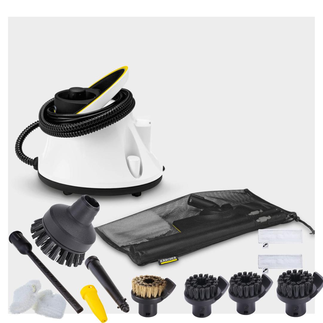 Пароочиститель Karcher SC 2 Deluxe EasyFix белый SC 2 Deluxe EasyFix+11 насадок IVAHAVI