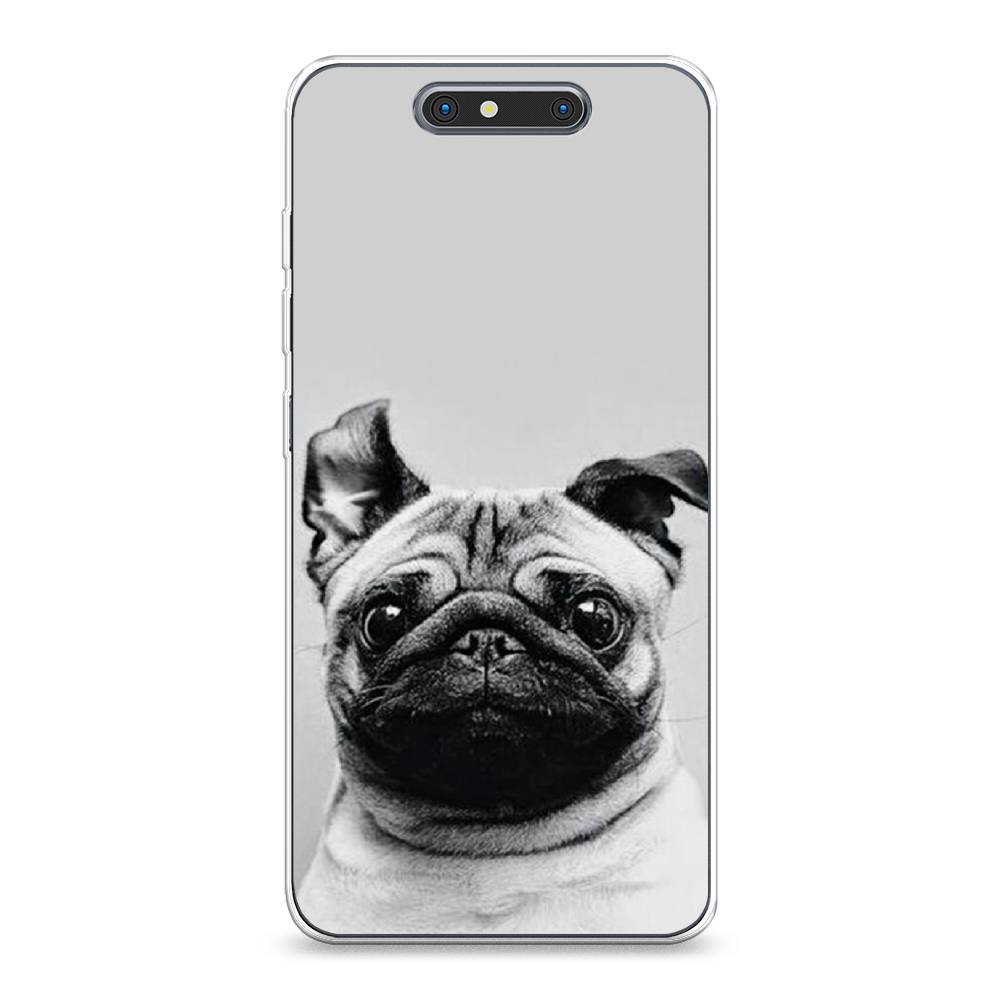 

Чехол Awog на ZTE Blade V8 / ЗТЕ Блэйд V8 "Ушастый мопс", Разноцветный, 131250-1