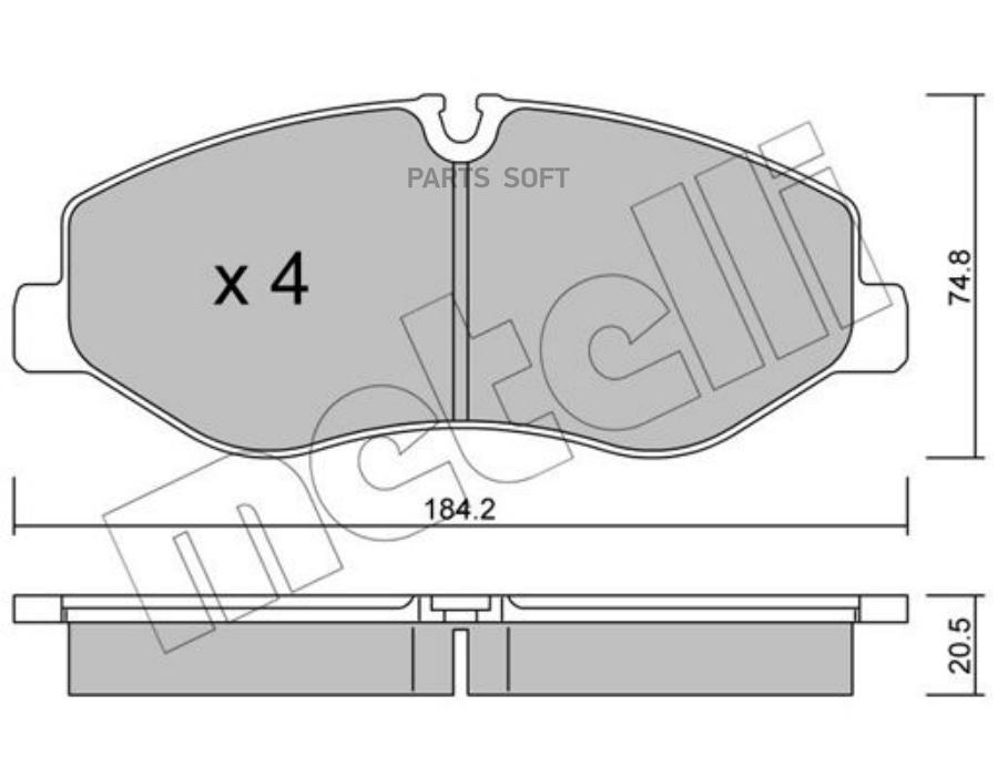 

Тормозные колодки METELLI 2211390