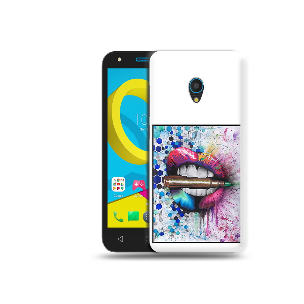 

Чехол MyPads Tocco для Alcatel U5 5047D разноцветные губы с пулей (PT134046.676.571), Tocco