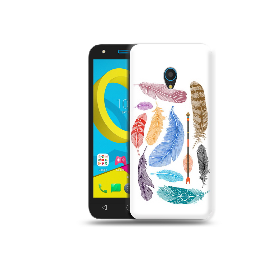 

Чехол MyPads Tocco для Alcatel U5 5047D разноцветные перья (PT134046.676.572), Tocco