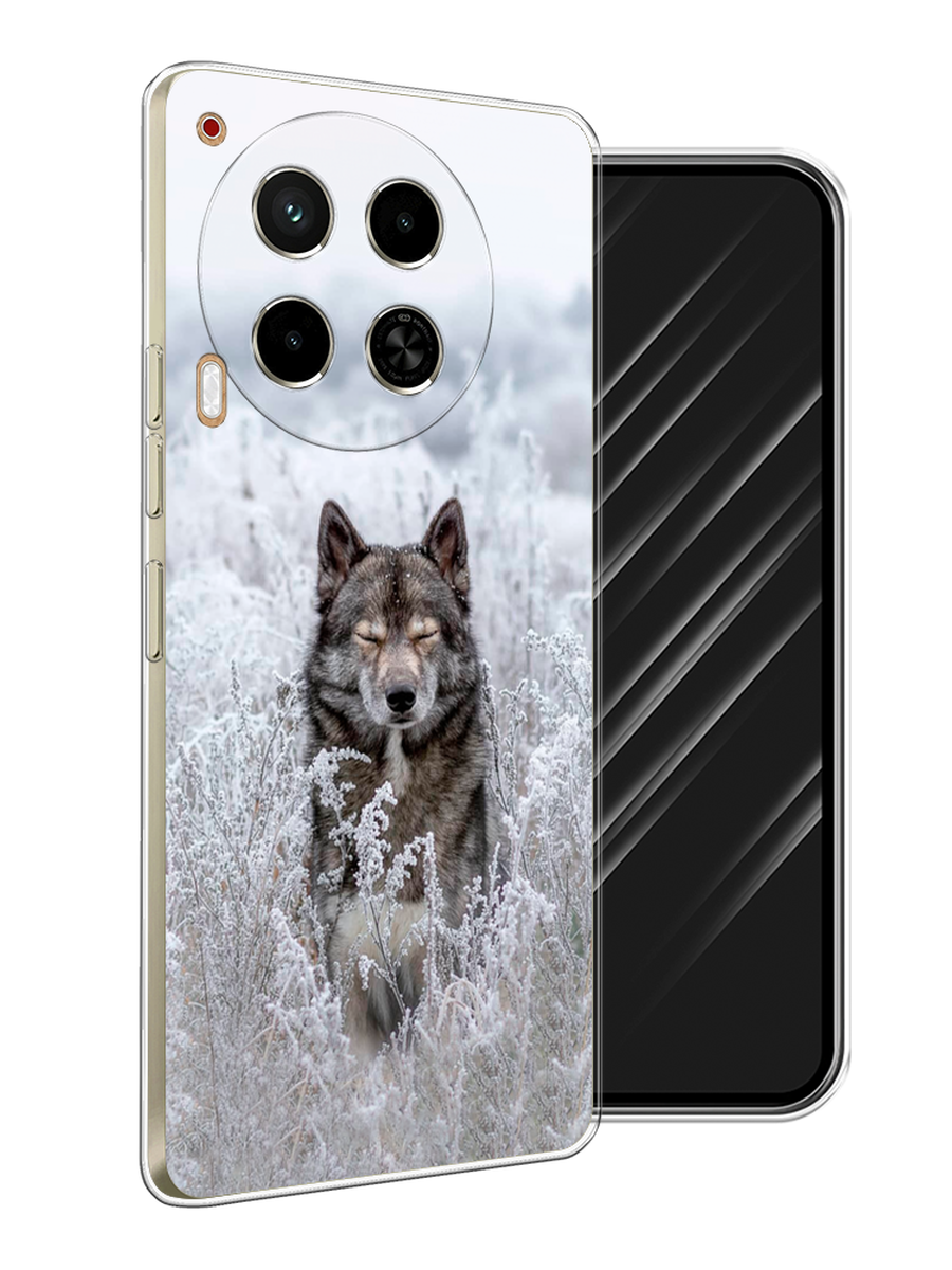 

Чехол Awog на Tecno Camon 30 4G "Волк в поле", Белый;черный, 305650-1