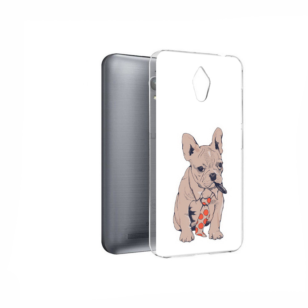 

Чехол MyPads Tocco для Asus ZenFone Go (ZC500TG) бульдог с сигарой, Прозрачный, Tocco