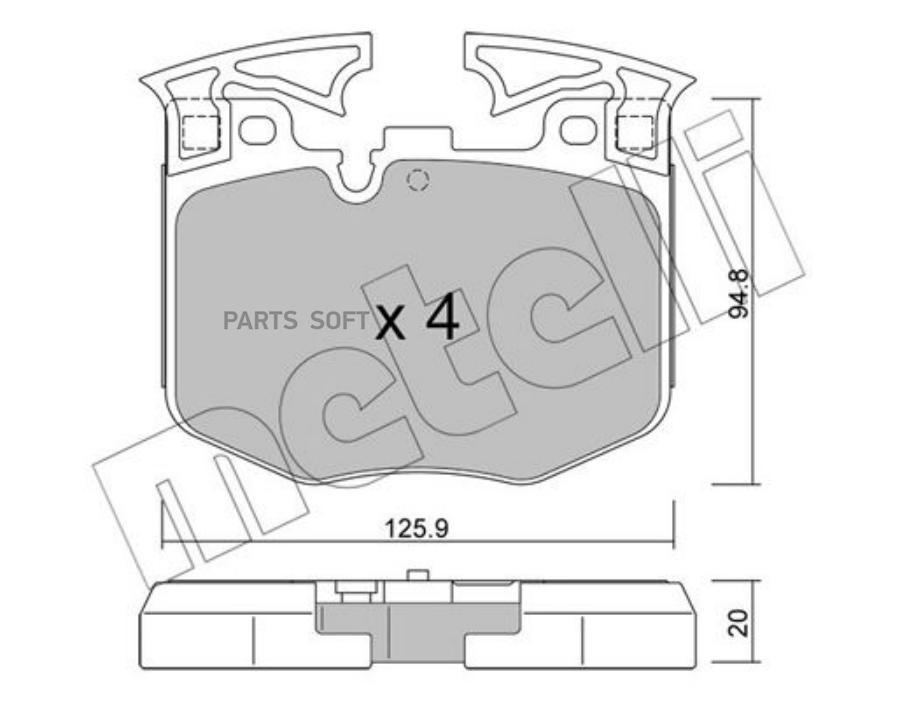 

Тормозные колодки METELLI 2211460