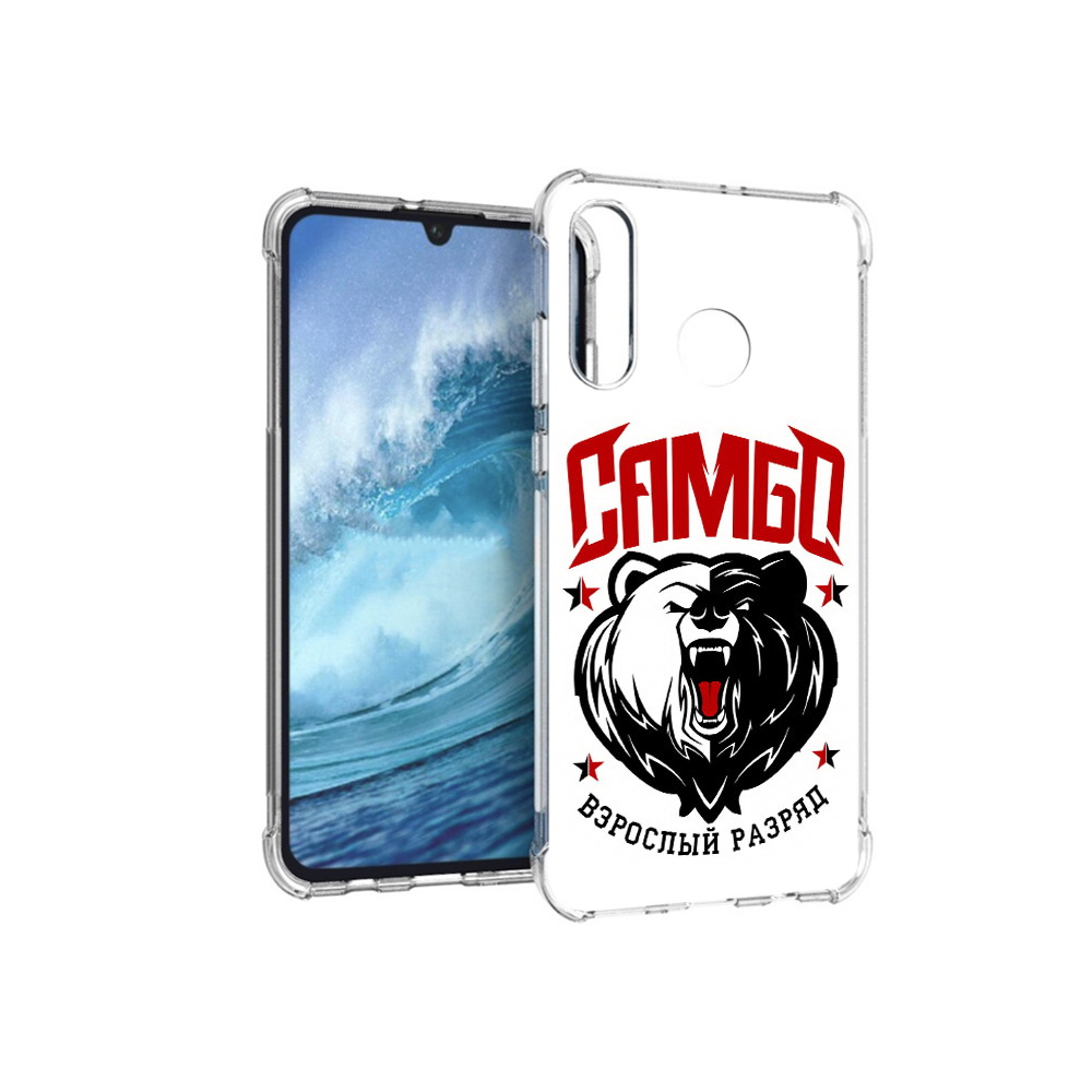 

Чехол MyPads Tocco для Huawei P30 Lite Единоборства Самбо медведь, Прозрачный, Tocco