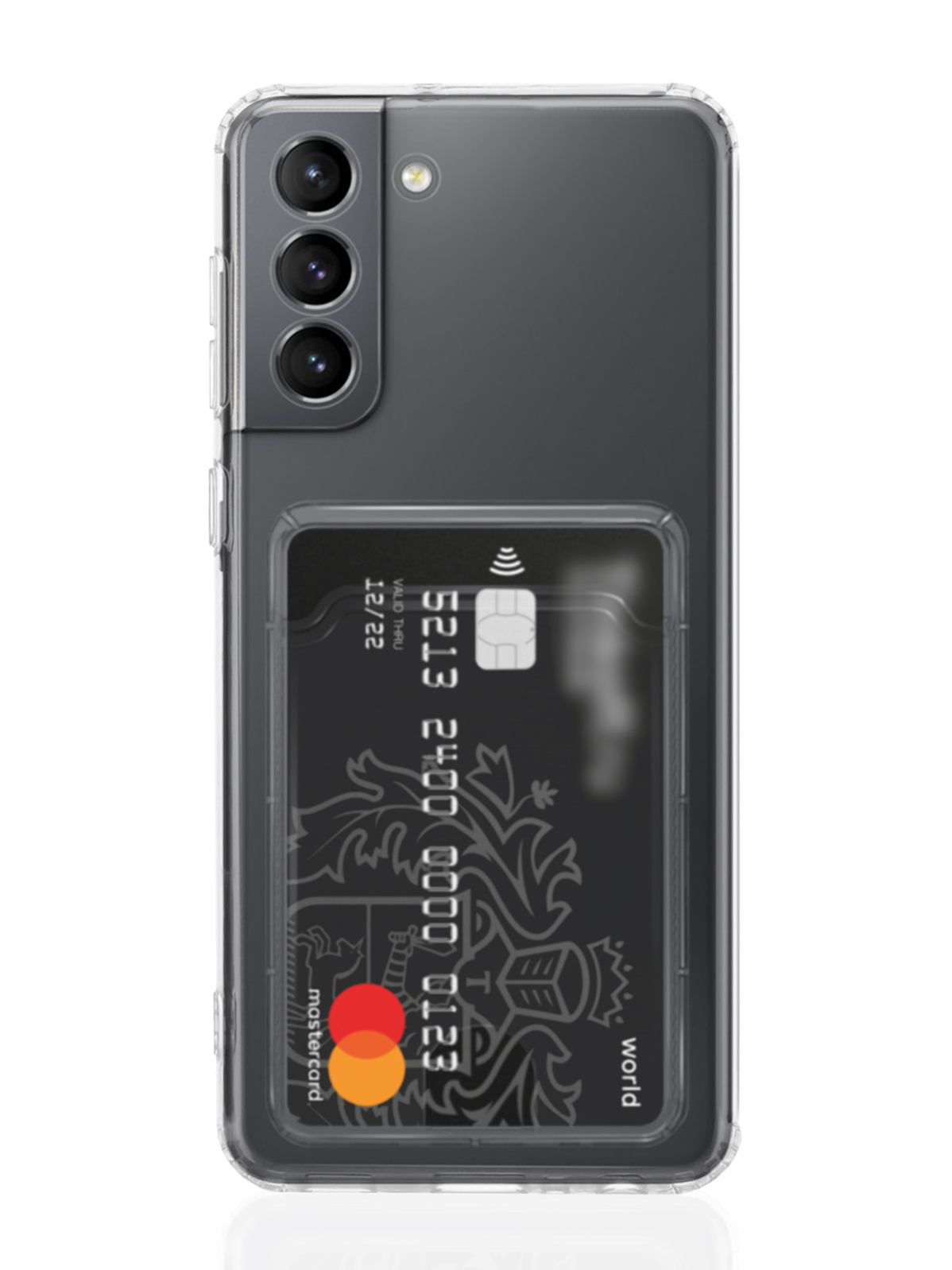 

Чехол MustHaveCase с карманом для карт для Samsung Galaxy S21 FE, Прозрачный
