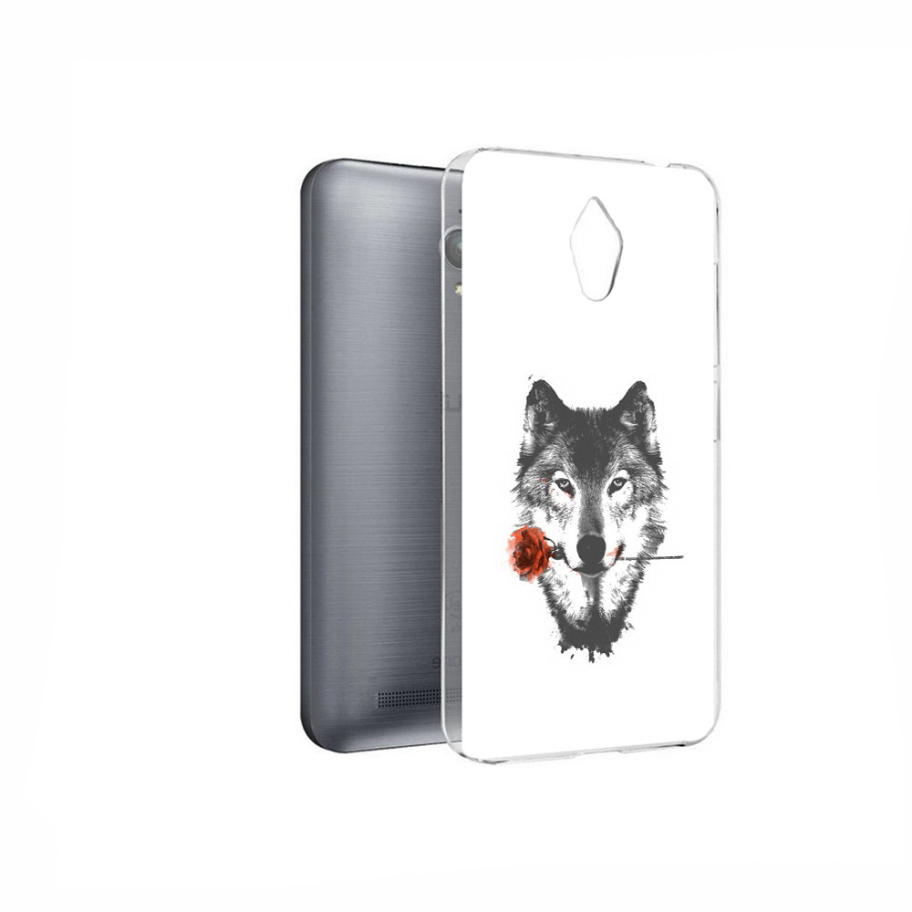 

Чехол MyPads Tocco для Asus ZenFone Go (ZC500TG) волк с розой, Прозрачный, Tocco