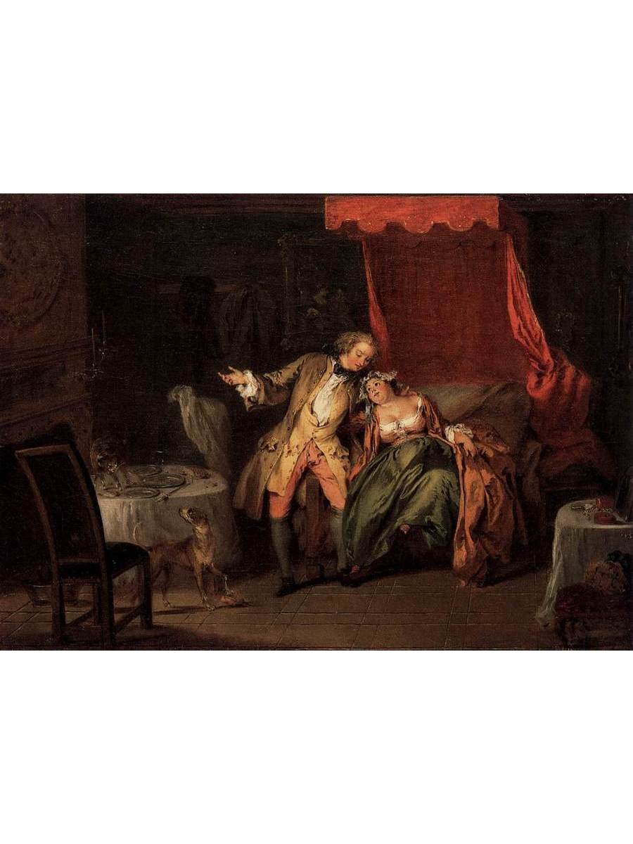 

Постер DRABS A2 Пате Жан-Батист Mme. de Bouvillon Tempts Fate by Asking Ragotin