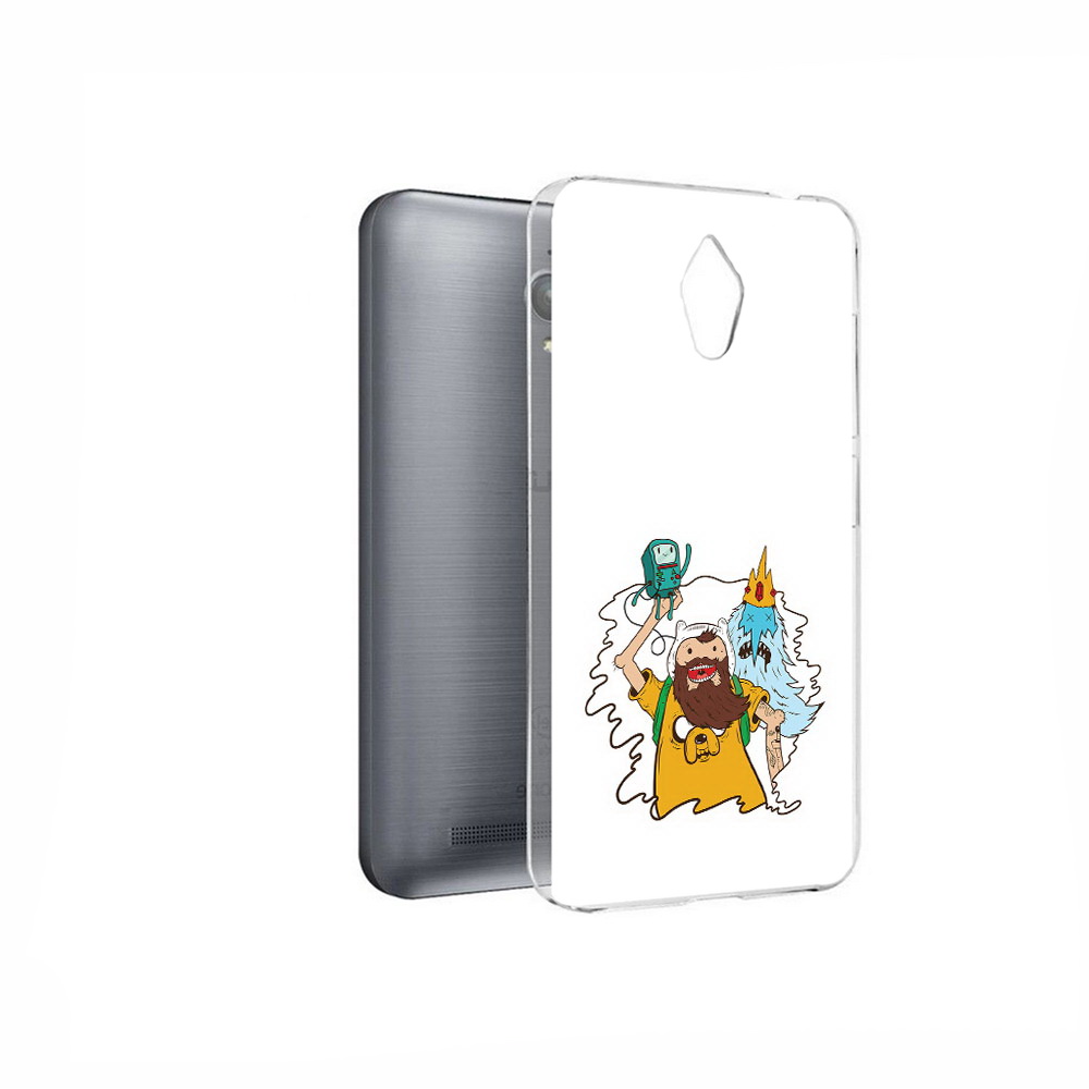 

Чехол MyPads Tocco для Asus ZenFone Go (ZC500TG) время приключений старый Финн, Прозрачный, Tocco